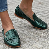 Klara | Loafer met Krokodillenstructuur
