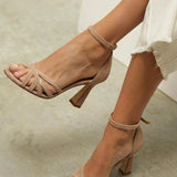 Livia | Kruisband Sandalen met Hak