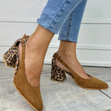 Dana | Slingback Hakken met Luipaardprint