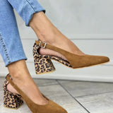 Dana | Slingback Hakken met Luipaardprint