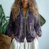 Elaira | Elegant Vintage Botanisch Shirt