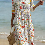 Christina | Jurk met Bloemenprint