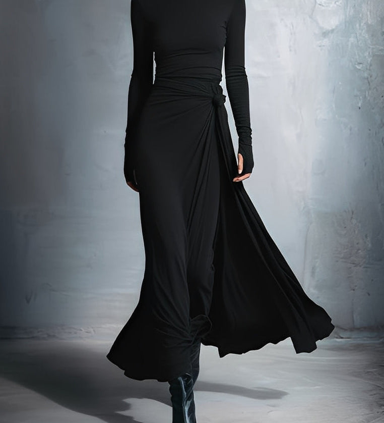 Naiara ❘ Maxi-jurk met zijden knoop