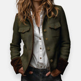 Geraldine | Tweed Jasje met Velvet Details