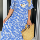 Jamilla | Midi Jurk met Stippenprint