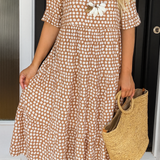 Jamilla | Midi Jurk met Stippenprint
