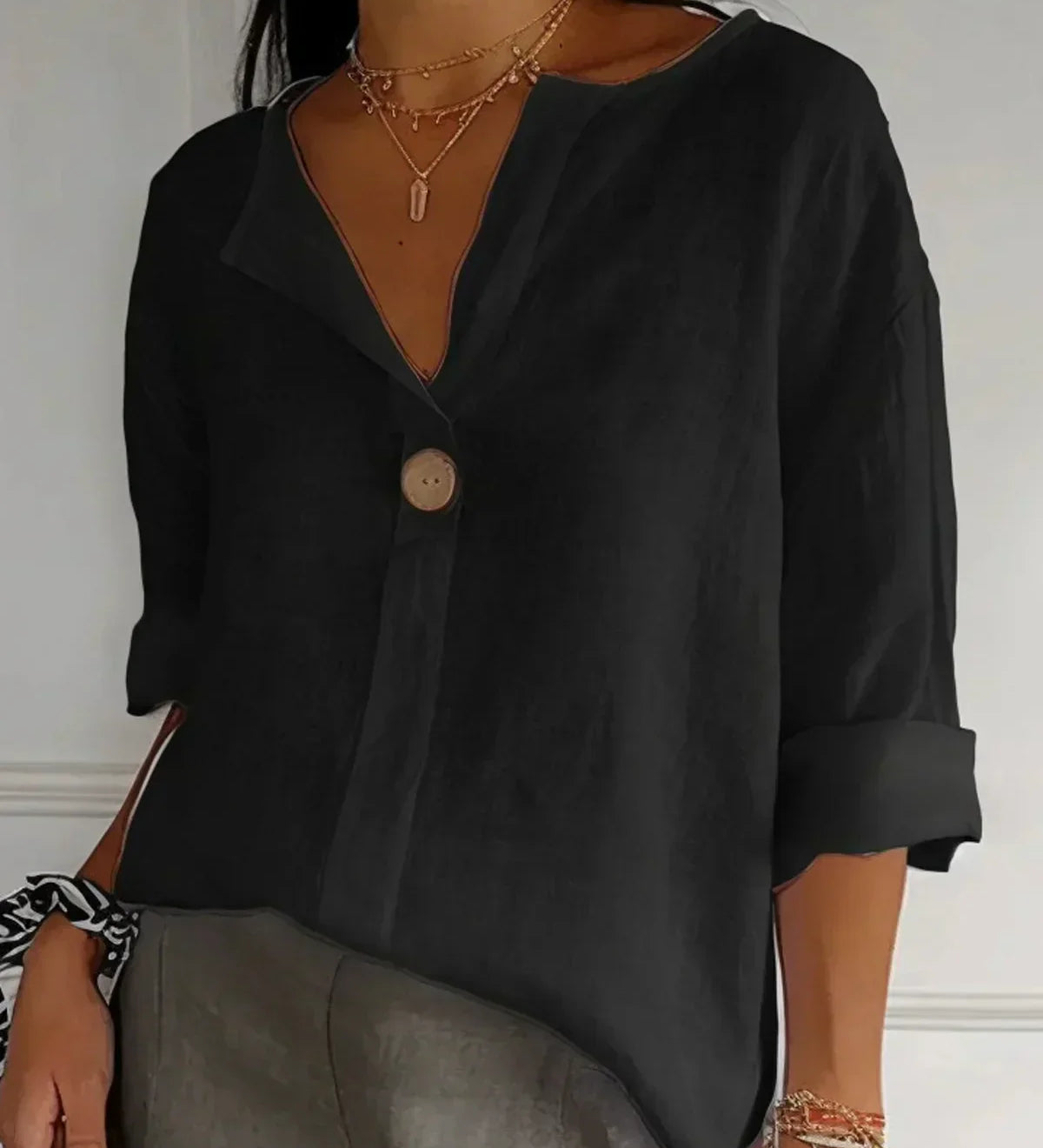 Luna | Casual V-Hals Blouse