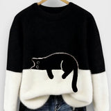 Luna™ | Hoodie met kattenprint