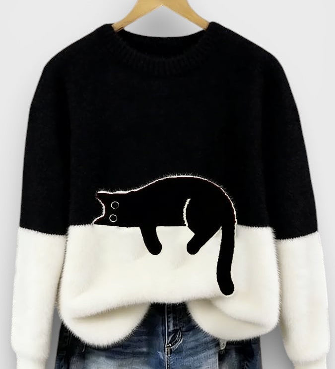 Luna™ | Hoodie met kattenprint