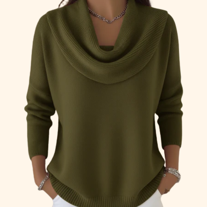 Elliza | Sweater met Watervalhals
