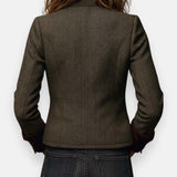 Geraldine | Tweed Jasje met Velvet Details