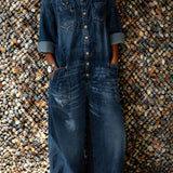 Bo | Denim Overall Jumpsuit met Schouderbanden