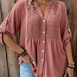 Noor | Blouse met V-hals en knopen