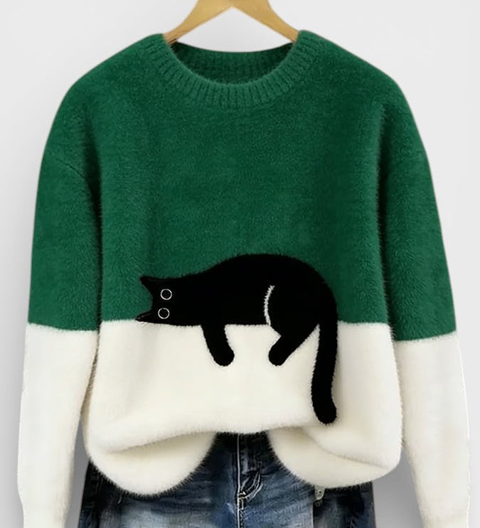 Luna™ | Hoodie met kattenprint