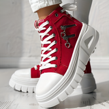 Elin | Orthopedische Hoge Sneakers met spijkerstof