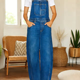 Nora | Denim Tuinbroek Jumpsuit met Zakken