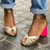 Nova | Tweekleurige Sandalen met Hak