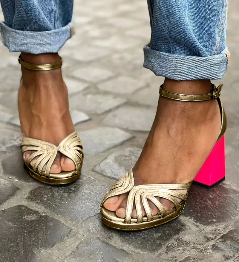 Nova | Tweekleurige Sandalen met Hak