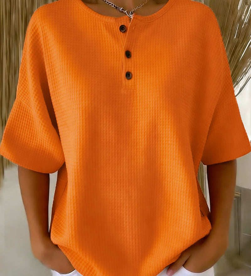 Evi - Top met wafelpatroon