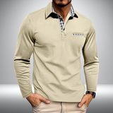Adrian – Stijlvolle Polo met Lange Mouwen (Beige)