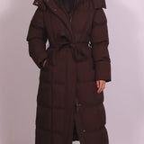 Carmen | Lange Gewatteerde Jas met Ceintuur