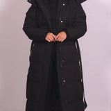 Carmen | Lange Gewatteerde Jas met Ceintuur