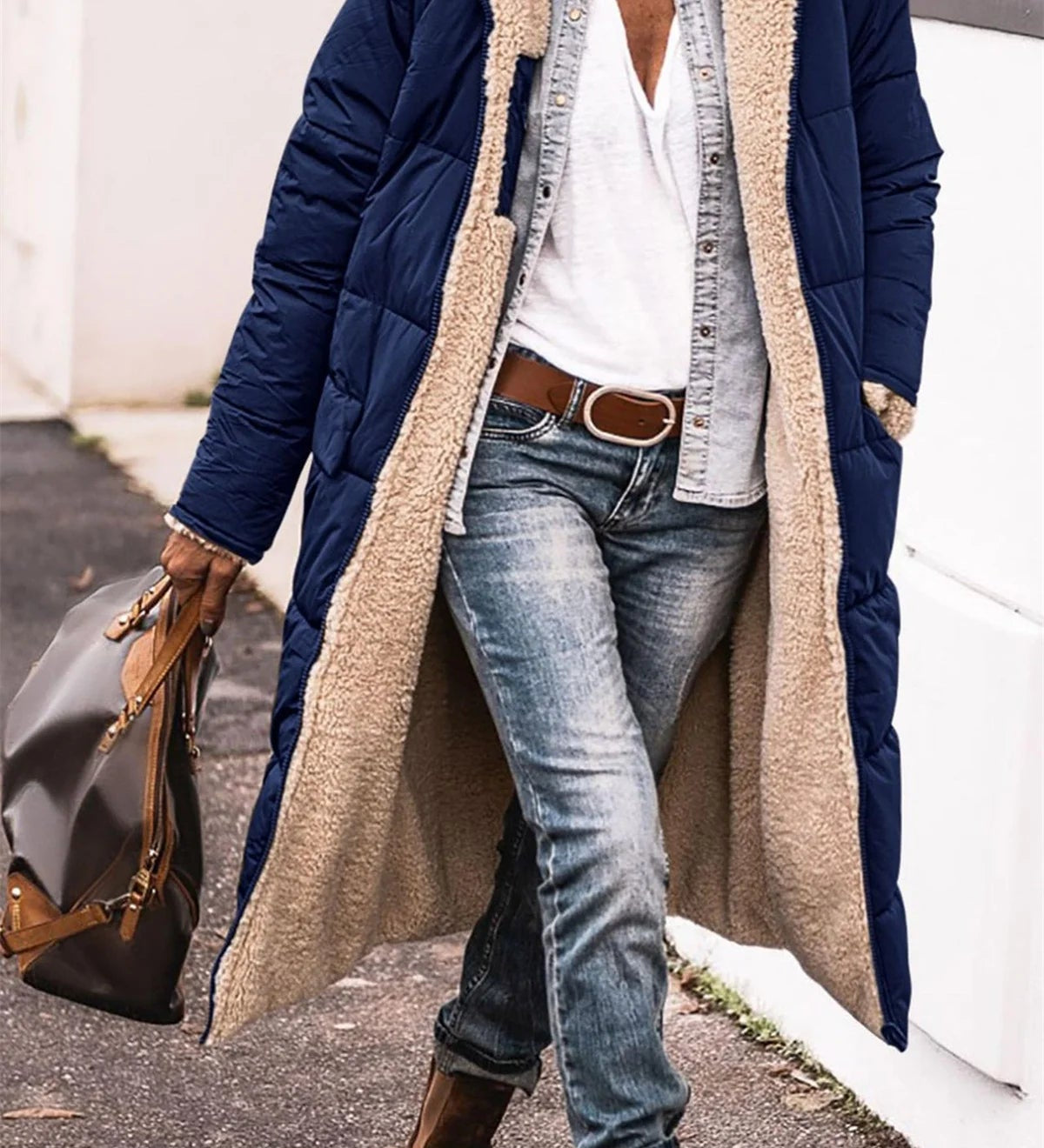 Marije | Warme gewatteerde jas met capuchon