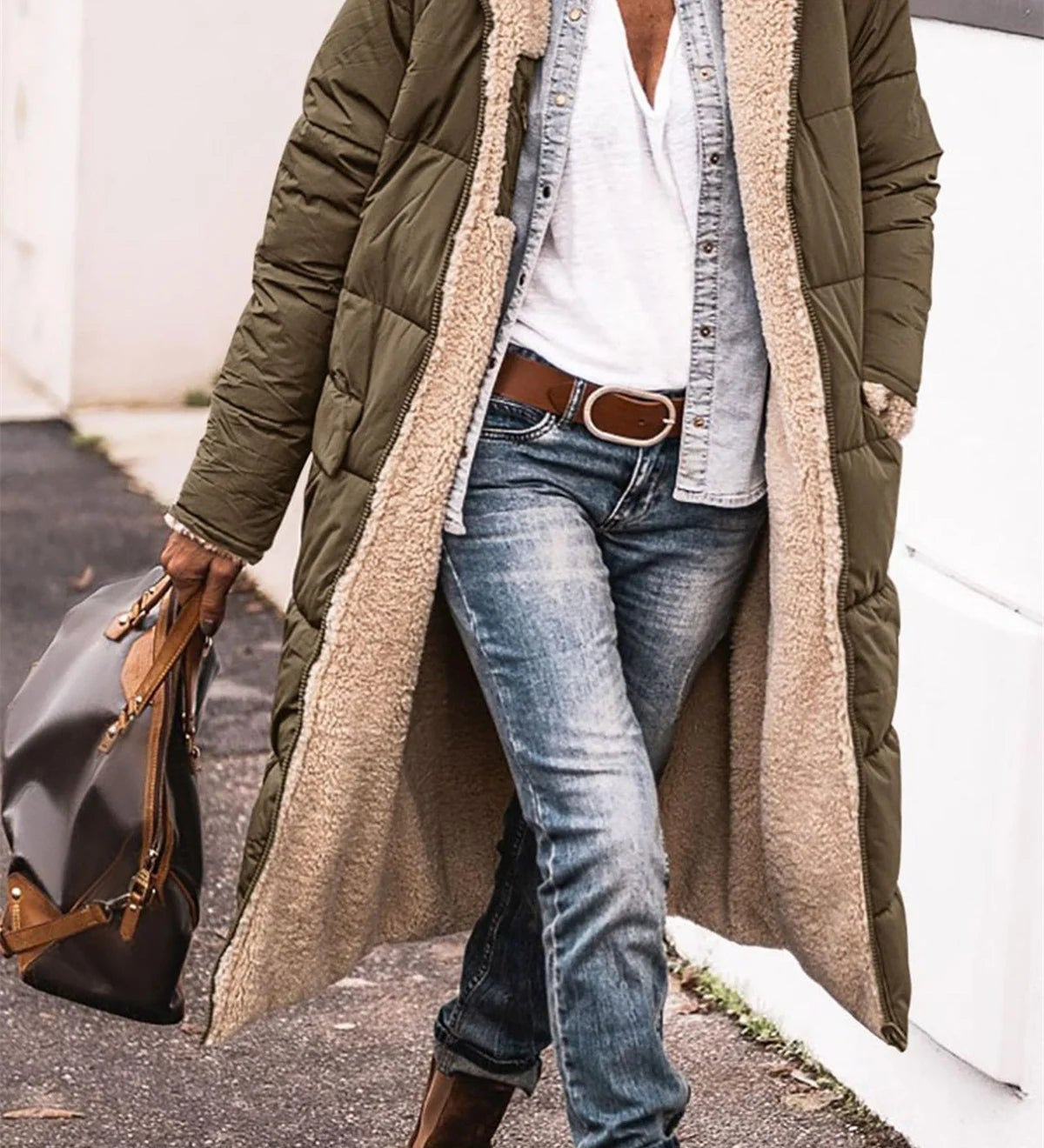 Marije | Warme gewatteerde jas met capuchon