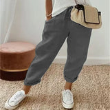 Sofie – Ademende Linnen Pantalon, Casual en Stijlvol (Grijs)