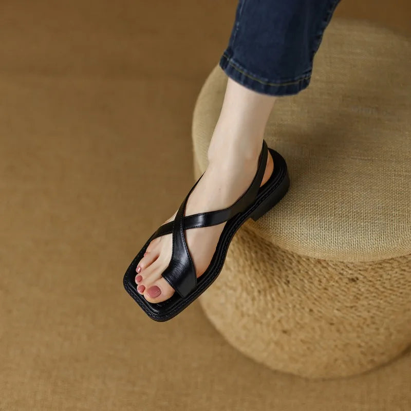Vianne | Leren Sandalen