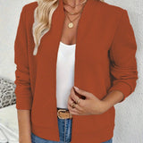 Cavell | Comfortabele Jas met Rits & Subtiel Patroon