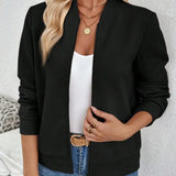 Cavell | Comfortabele Jas met Rits & Subtiel Patroon