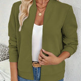 Cavell | Comfortabele Jas met Rits & Subtiel Patroon