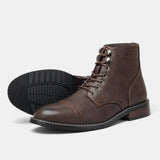 Hal | Runde Zehen Derby-Stiefel