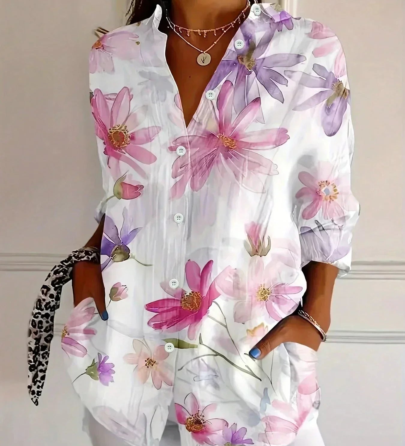 Rina - Blouse met kleurrijke print