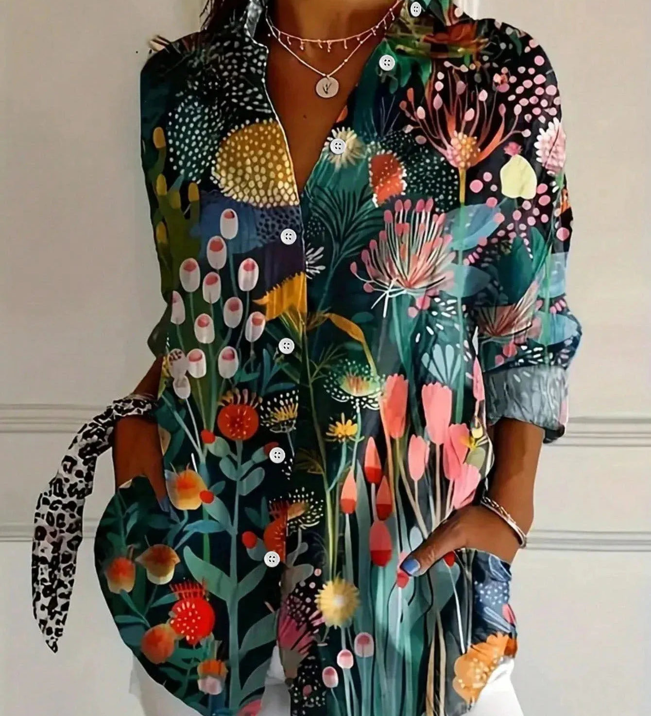 Rina - Blouse met kleurrijke print