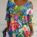 Claudia | Top met Bloemenprint