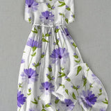 Amélie | Elegante lavendelbloemen jurk