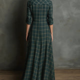 Valentina | Lange geruite jurk