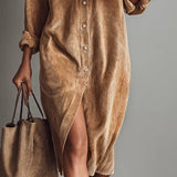 Estela | Midi-jurk van corduroy