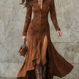 Ariadna | Lange jurk met ruffles