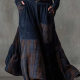 Elisa | Maxi-jurk van ecolologisch suede met riem