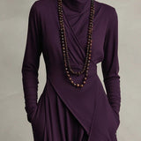 Malva | Maxi Jurk met Hoge Hals