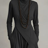 Malva | Maxi Jurk met Hoge Hals