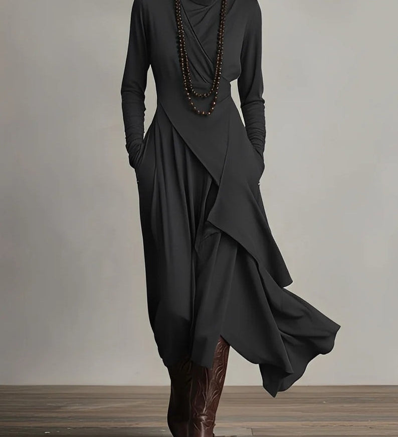 Malva | Maxi Jurk met Hoge Hals