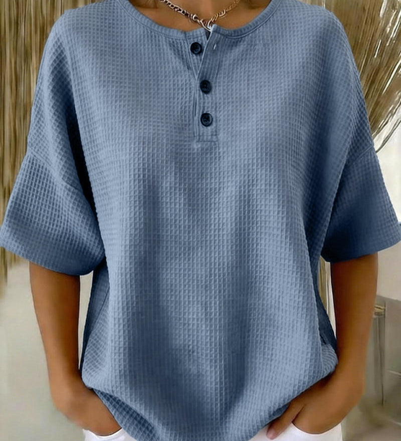 Evi - Top met wafelpatroon