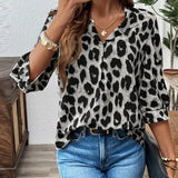 Lena - Blouse met Luipaardprint
