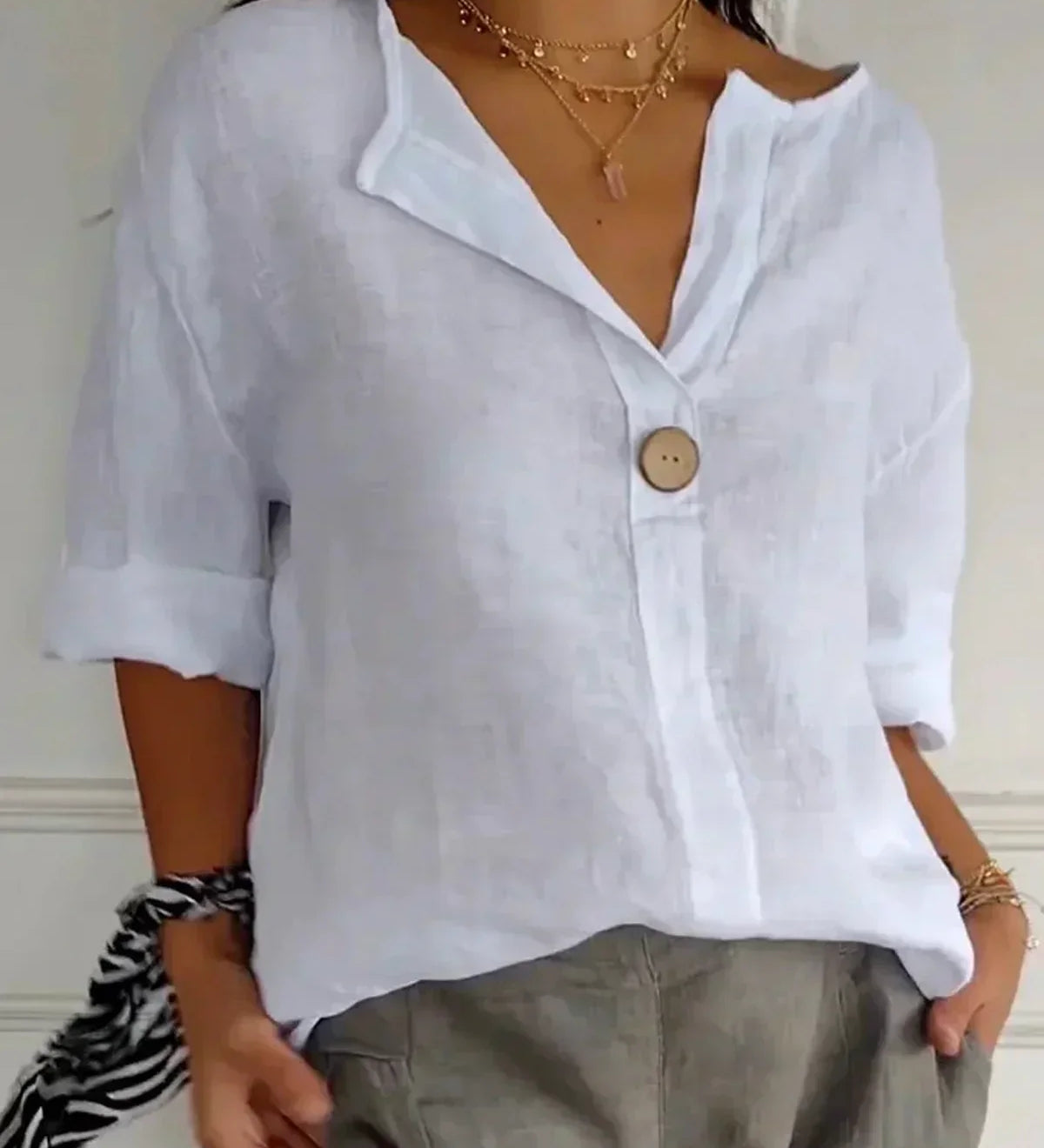 Luna | Casual V-Hals Blouse