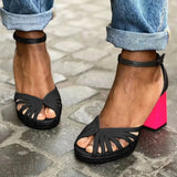Nova | Tweekleurige Sandalen met Hak