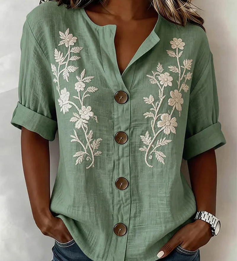 Nora – Top met knoopsluiting